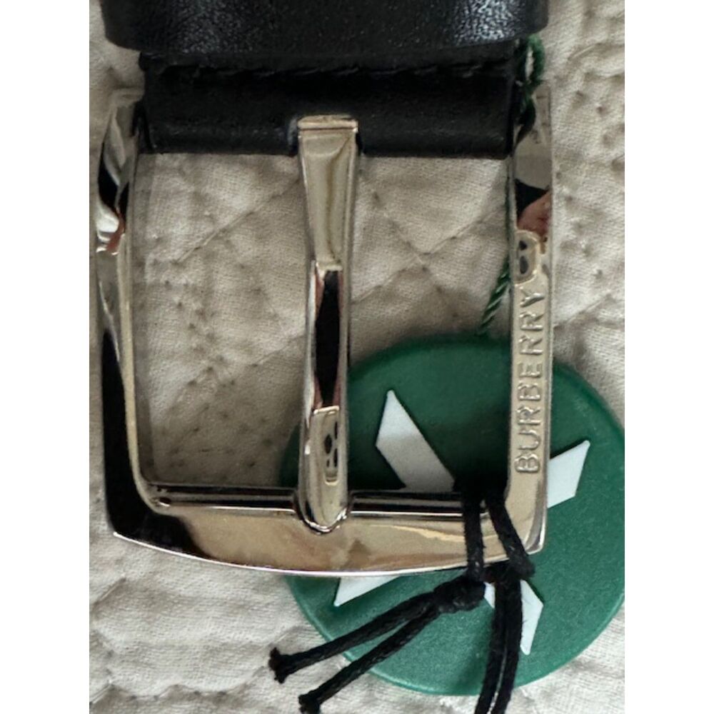 NWT Burberry Vintage Check Leather belt, Size US 75. - Picture 5 of 10